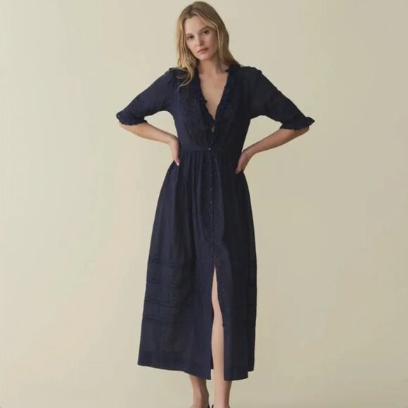 Doen Rosabella Dress in Adriatic navy - Picture 1 of 6